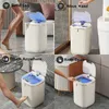 20L USB Rechargable Automatic Sensor Trash Can For Bathroom Touchless Kitchen Food Waste Garbage Bin With Lid Home Paper Basket 240408