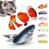 Electric/RC Animals Baby Electric Fish Toy Plush Simulated Animal Electric Swinging Fish Pacific Cat Pet Toy Children Adult Birthday GiftL2404