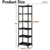 caktraie 6-Shelf Heavy Duty Shelving,Metal Utility Storage Racks with Rolling Wheels, Adjustable Kitchen Storage