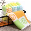 Towel 35x70cm Lovey Blue/Orange Circle Patterns Cotton Bath Hand Face Towels