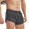 Shorts Aimpact maschi da 3 pollici di cotone nero pantaloncini causali in cotone sexy usura il pigiama a strisce verticali AM2408