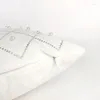 Pillow White Velvet Cover 45X45cm Quality Pearl Pillowcase Luxury Sofa Decoration Throw