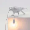 Dekorativa figurer harts harts Lucky Bird Crow Wall Lamp Table Night Light Bedroom Bedside Living Room Home Decoration