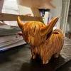 Vases Highland Cow Pot Succulent Resin Ornements Home Interior Desktop Decoration