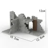 MOC WW2 Military Ruines Building Blocs Accessoires Détravé la scène murale Scène compatible Briques Modèle de bricolage Assemblez figures Toys