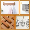 Storage Bags Wall Mount Hooks Curtain Rod Straps Towel Hanging Holder Mounted Clothes Rack