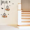 Colorful Flower Birdcage Flying Birds Sticker Creative Home Decor Living Room Decs Paper Paper chambre Nursery Fenêtre 240410