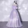 Party Dresses Lilac Women Prom Real Image Off The Shoulder Sequin Ball Gown Vestidos De Gala Formal Evening Gowns Corset Back