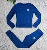 NIEUWE DRAMMEN Tracksuit Lange mouwen broek 2 -delige set luxe merk Suit ontwerper CC Casual Tracksuit Suit Q6055