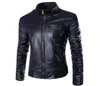 Jaqueta de couro PU nova PU Men Blouson Moto Cuir Mens de motocicleta à prova de vento Jaqueta Jaqueta de Cour Cuir Cuir Homme Y03797079