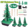 Flash Christmas Tree 3/7 Color Parts Kit Diy Gift Tree Kleur Veranderend Kerstboom 3D LED Flash Circuit Onderdelen Kerst decor
