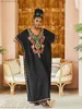 Basic Casual Kleider Chic Sticked Boho Long Women Kaftan Retro übergroß