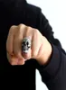 Cluster Anneaux Personnalité Punk Skull 316l en acier inoxydable Men039 Gothic Biker Ring Motorcycle Band Party Bijoux ACC1791409