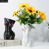 Art Art Art Ceramic Wazon Figura Flower Dorczycy dekoracyjne sztuczne kwiaty kwiecistą aranżacje pulpitu ozdoby portretowe posąg portretowy