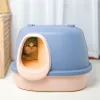 Fullt slutna kattkullkull Creative Channel Home Supplies Clamshell Shovel Shit Sandbox Cat Bekväm praktiska kattpinnar