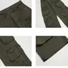 Frühlingsfrachthosen Reis Weißer Multipockets Overall Harajuku bleiben Männer locker lässige Hosen gerade -Wischhose 240328