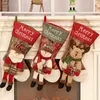 Forniture per feste festive grandi elk pupazzo di neve da bambola borse da regalo per caramelle per le decorazioni natalizie per i calzini da casa ornamenti