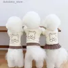 Dog Apparel Cute Pet Casual Wear Bear Pattern Puppy Cat Do Clothes Poodle Teddy Bichon Pomeranian Yorkshire Schnauzer Small Dos Clothin L49