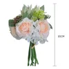 Fleurs décoratives Gypsophile rose artificielle bouquet Bouquet pour décoration de mariage tenant Pographe Fake Lulian Flower Craft