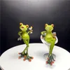 Northeuins 1 PC Resina Leggy Frogines Figurine creative animali creativi Statue per animali per la casa interno Desktop Desktop Disprori del soggiorno 240409