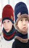 1pcs Fashion Kinder Winter Cap Schal Set Wolle und Vlies Baby Ohrschutz warme Hats Kids Boy Girl Outdoor Ski Kappen T5077333045