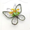 Decorative Flowers Door Home Decoration Butterfly Garland Artificial Wreath Decorating Living Room Front Light Brightness