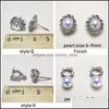 Boucles d'oreilles de goujon en gros de bijoux S925 Sier Briotte d'oreille DIY pour les femmes Flower Zircon Girl Gift 12 Drop Livrot Dht2y