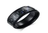 Quality vintage Black Titanium Ring for Men Wedding Titanium Rings Band New Punk Ring Jewelry N199223862