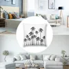 Cuscino palme tropicali esotiche in bianco e nero lanciano coperture decorative per il soggiorno di divani