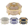 Luxury Vintage Metal Jewelry Box Ring Trinket Case Jewelry Bracelet Pearl Case Gift Storage Box Storage Cosmetic Hamper Giftcaja