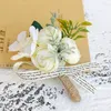 Dekorative Blumen Zahn Design Alligator Clip Legierung Strasssteine Kristalle Perlen für Hochzeitshaarzubehör