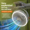Electric Fans 8000mAh Camping Fan Rechargeable Desktop Portable Air Circulator Wireless Ceiling Electric Fan With LED Light Clip-on Home Fan