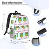 Plecak Kolorowa neonowa dyskietka dla fanów plecaków z lat 80. nastolatka Bookbag Cartoon Cartoon Torby szkolne Travel RucksAcka Bag na ramię