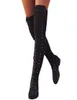 Sexy 2019 Overtheknee Female Winter Woman Lace Up Women Shoes Suede Thigh High Boots Y2001157829035