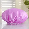 Fashion Shower Cap Waterproof Bath Hat Double Layer Kvinnor levererar utskrift Hårtäcke Badrumstillbehör Shampo Fume-Proof Caps HZ160