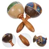 2 PCs Maraca Toys Childrens Kids Wood Maracas Party Musical Party Noisemaker Coconut Shell Props Parentchild 240408