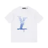 Louies vuttion 럭셔리 패션 브랜드 디자이너 티셔츠 남성 T 셔츠 셔츠 고품질 면화 편지 인쇄 여자 짧은 슬리브 루이 셔츠 소프트 캐주얼 vuttion 티 4073