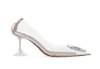 Amina Muaddi Begum Crystalebellished Clear PVC Pumps Zapatos Talladores de tacones de aguja Sandalias Mujeres Luxurys Disinitors9547891