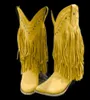 Kadınlar orta yüzyıla düşük topuk bohemi tarzı motosiklet botları saçaklı kovboy botlar ayakkabı bahar sonbahar kadınlar por