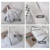 Opbergtassen masker tas handtas zipper sluiting winkel letters printen canvas schoudertas zakje met kleine zakken wit