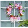 Dekorative Blumen Blumenkranz Simulation rosa Blumenkränze 2024 Jahre Hochzeitsdekor Swag