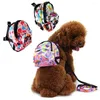 Transportadores de gatos Backpack Travel Carrier Cartoon Pattern Pet Bag para cachorro cachorro com coleira