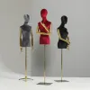 Velvet vrouwelijk model rekwisieten poppenspeler mannequins kledingwinkel kleurmodel goudplating mannequin display stand aa