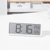 Youzi 1pc Digital Alarm Clock LCD Display Multifunctionele temperatuurvochtigheid Warmklok ultradunne elektronische klok