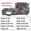 Ny USB Charging Board Port Dock Charger Plug Connector Flex Cable för Xiaomi Redmi Note 11 11e 12 Pro Plus 4G 5G med mikro