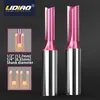 LIDIAO Double Flute Straight Router Bit 1/2 Inch Shank Carbide Milling Cutter Wood Trimming Cutter Carving Woodwork CNC Tool