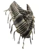 Män unisex 100% bomull shemagh fyrkantig hals öken taktisk stil huvud wrap keffiyeh fringes rutiga halsduk halsdukar6051349