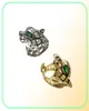 mode -accessoires voortreffelijk koper vergulde uitgeholde holte green eye tijger luipaard hoofd opening ring sieraden dames en heren ringen184c9992804