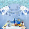 30x300CM Foil Fringe Garland Streamers Banner Wall Hanging Fringe Curtain Backdrop Banner for Wedding Birthday Party Decorations