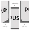 Creative Modern Push Sliding Door Stickers Signboard Sliding Door Wooden Villa Moving Sign Glass Door Warning Sign 1 PairOffice